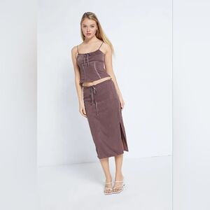 Kendall & Kylie Mesh Midi Skirt